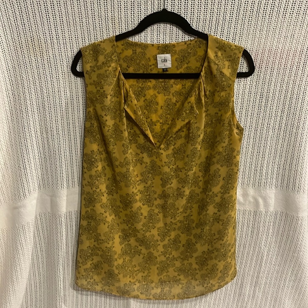 CAbi#3617 Paisley Sleeveless Blouse Small